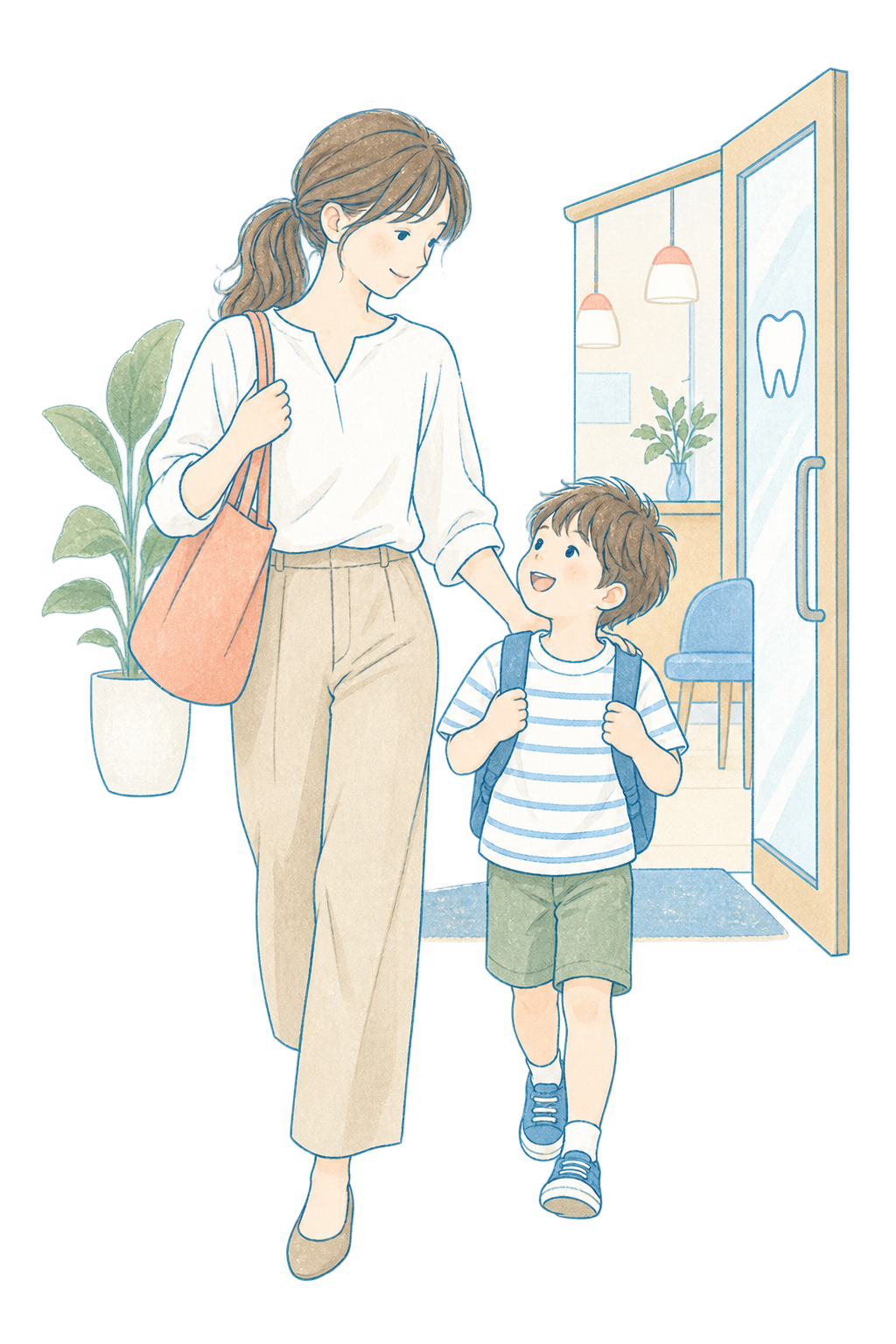 親子のイラスト