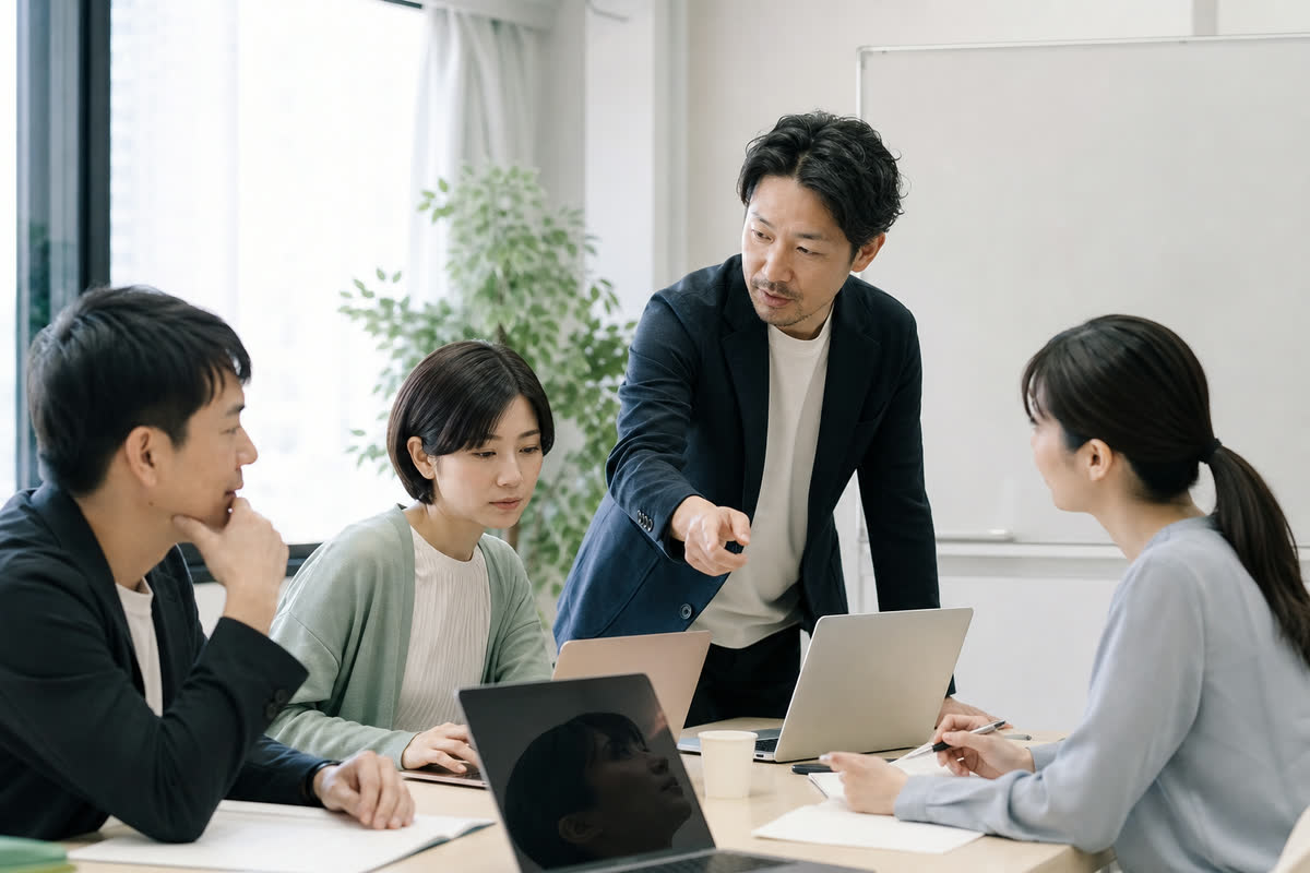 貸会議室でAI活用を実践する参加者