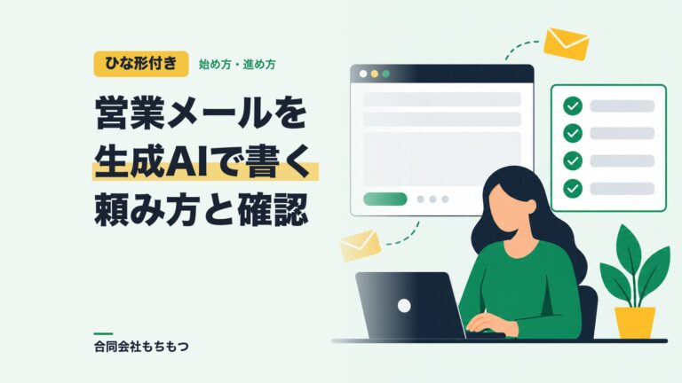 【ひな形付き】営業メールを生成AIで書く方法｜頼み方と送る前の確認