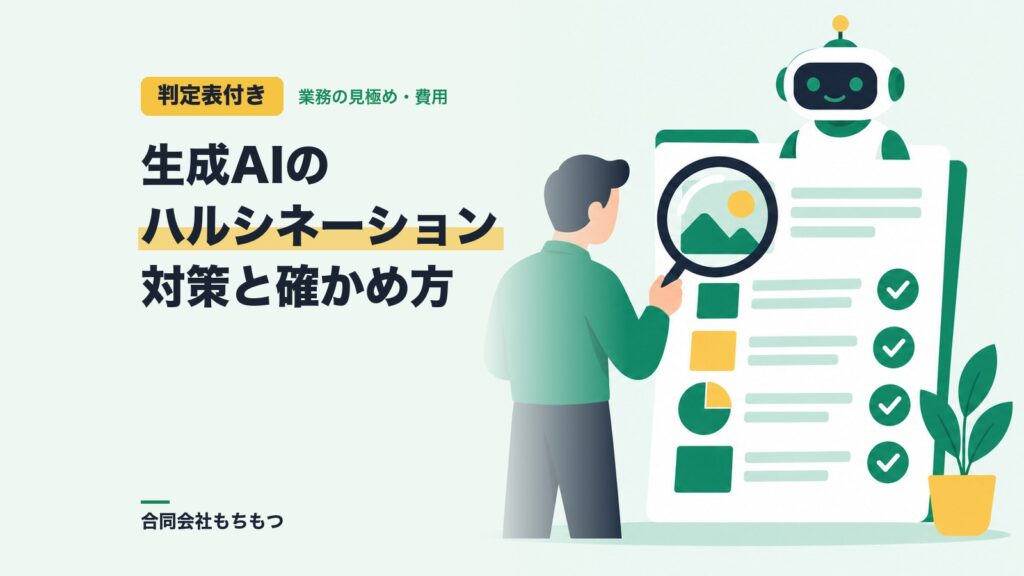 【判定表付き】生成AIのハルシネーション対策|仕事での確かめ方